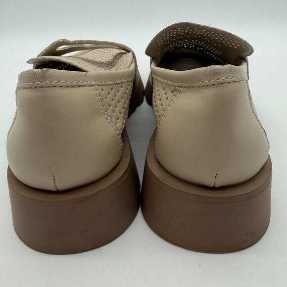 Dolce Vita Ersula Loafer Y2K Retro Perforated Lug Sole Chunky Ivory Breathable 9 - Picture 3 of 7
